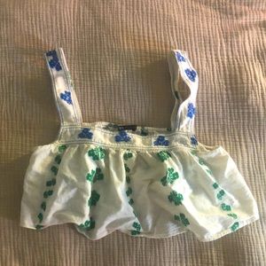 Embroidered ZARA crop top
